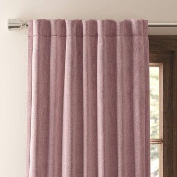 Threshold - 50"x63" Blackout Corded Ribbed Curtain Panel Rose  Pink - Picture 1 of 4